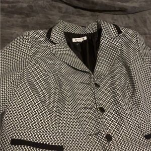 Stylish Black and White Blazer
